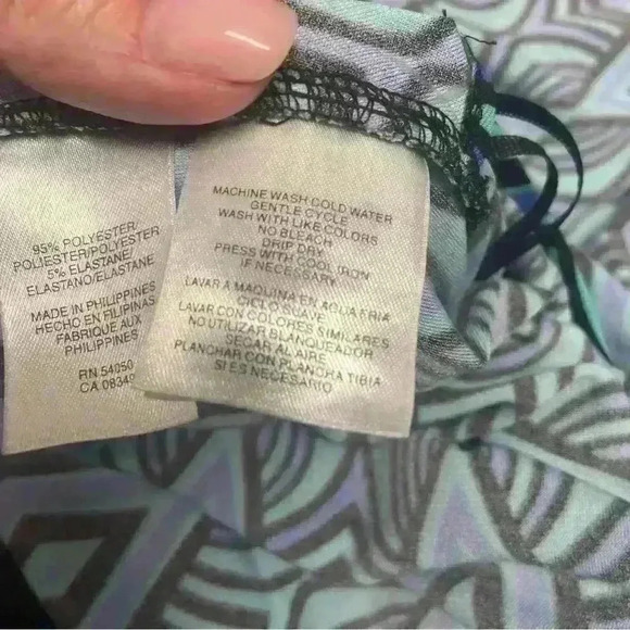 Evan Picone Mock Wrap Dress Size 10 Multicolored Career Church Brunch - Picture 12 of 12